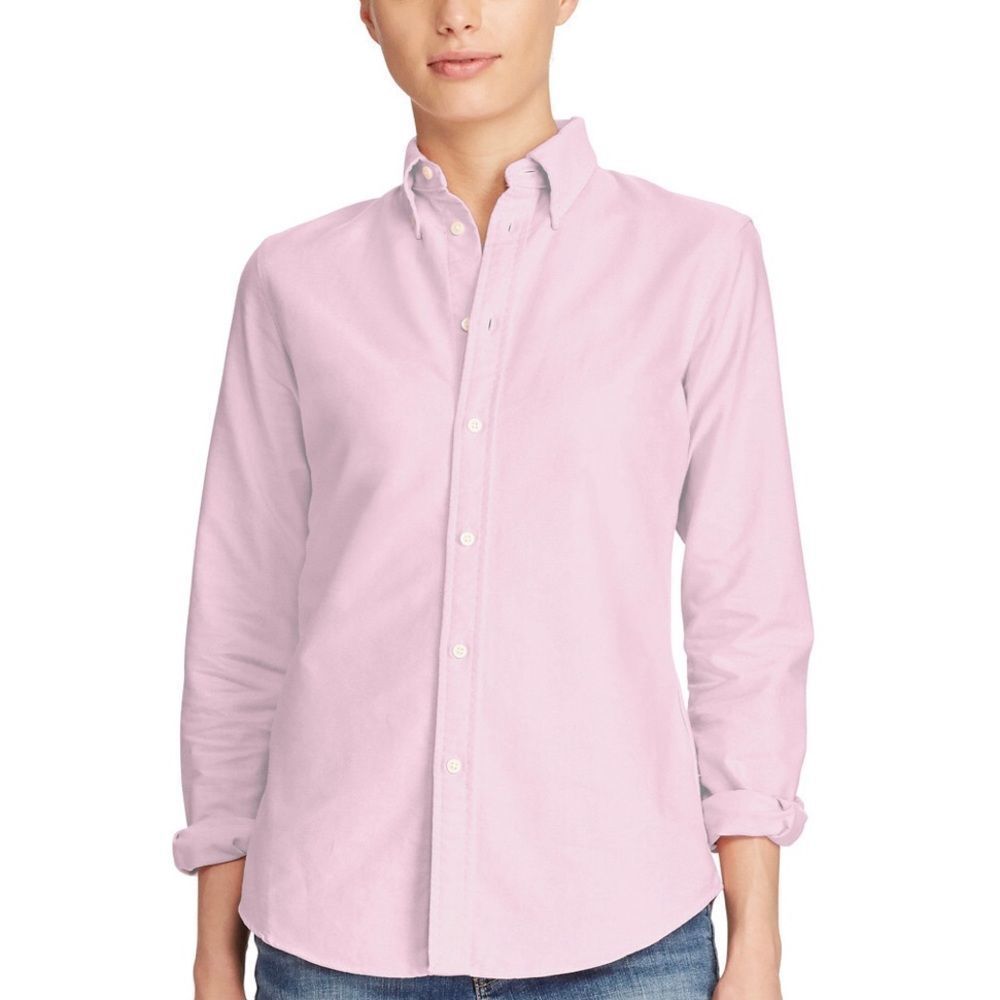 Ralph Lauren Pink Oxford Women's Dress Shirt Women's Size US 2